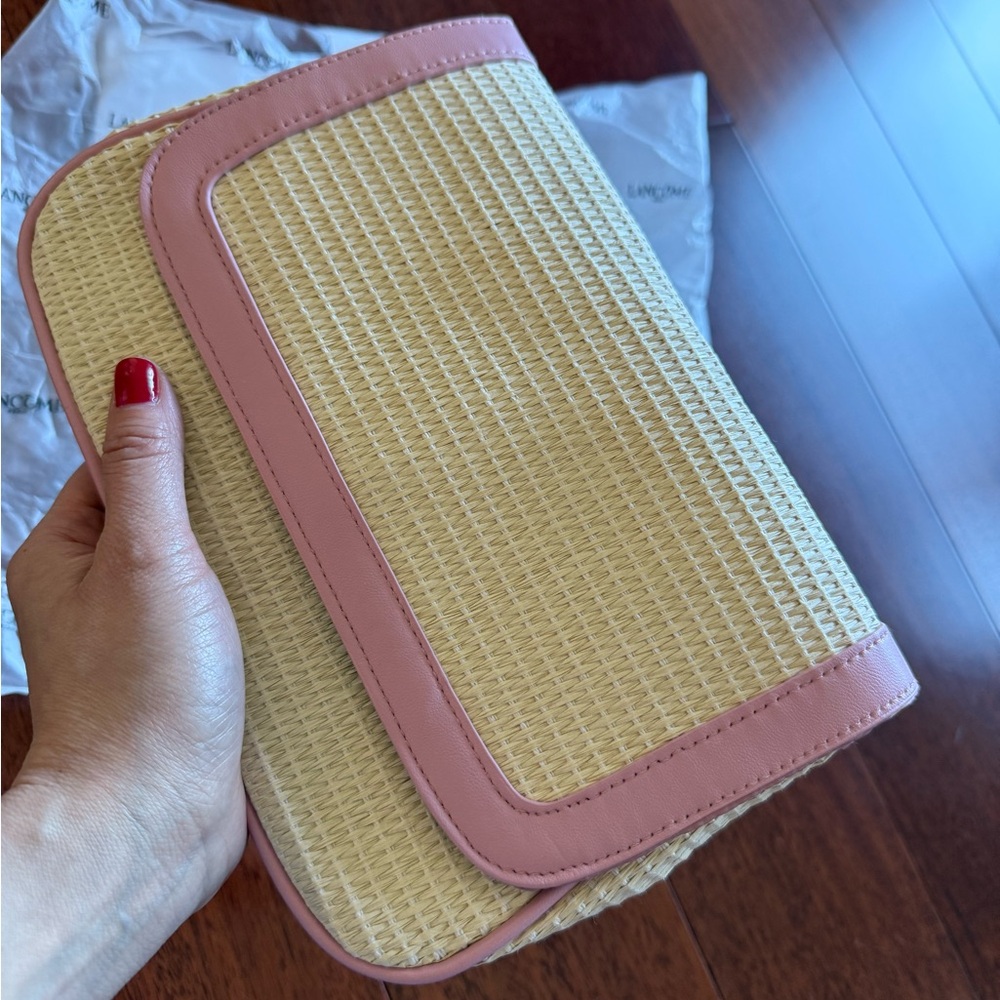 NEW Pink and Cream Women's Bag/Clutch/Cosmetic Bag - Picture 15 of 16